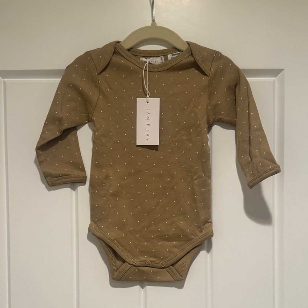 Jamie Kay Beige Polka Dot Bodysuit